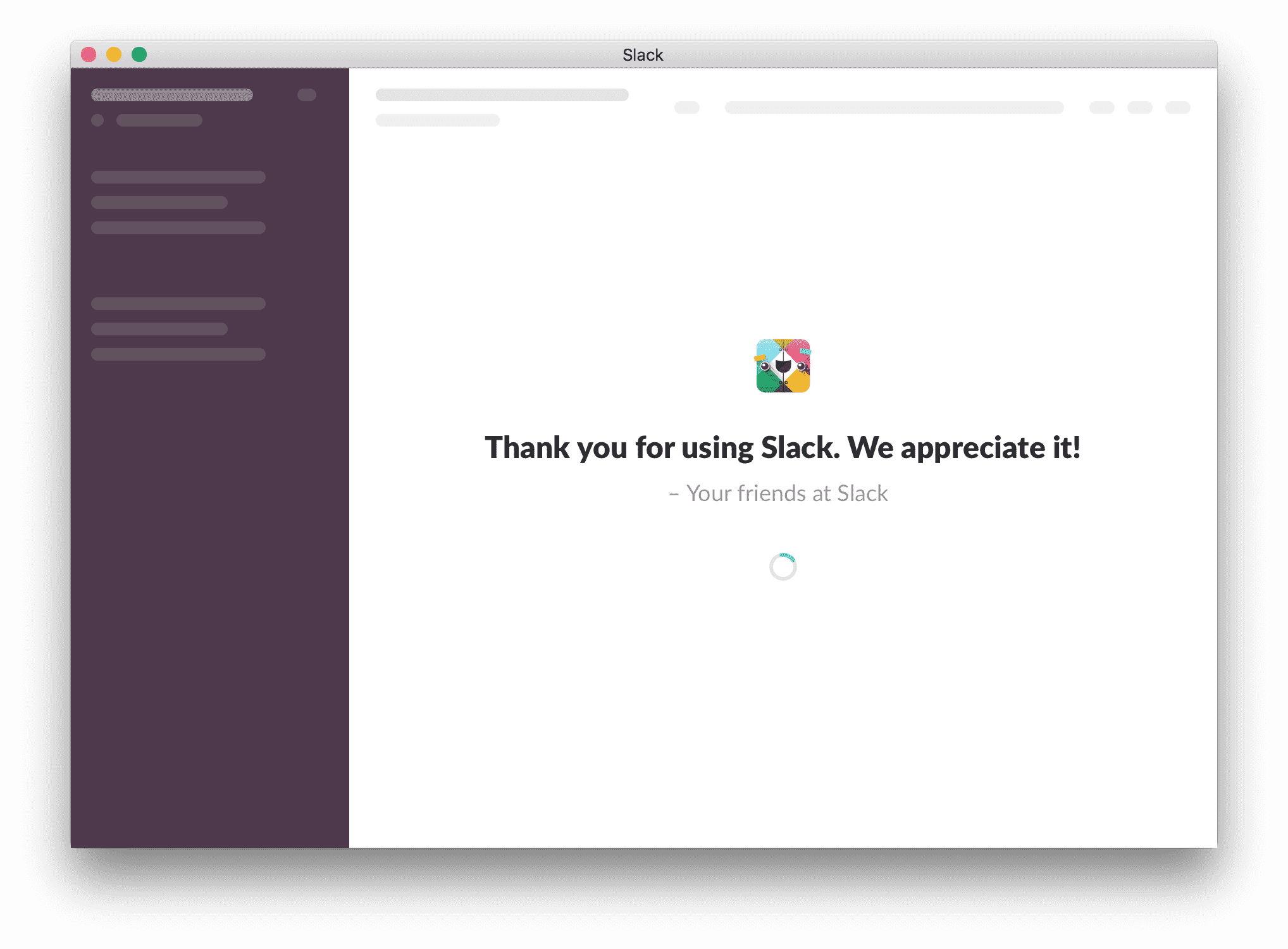 Slack preloader